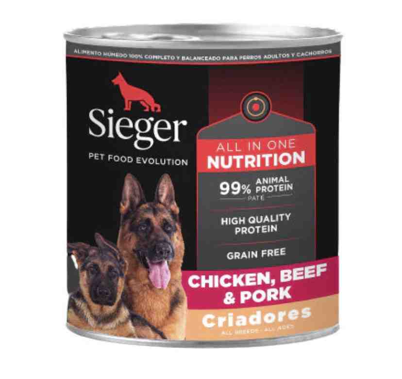 LATA SIEGER PERRO CRIADORES 340 GM 